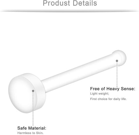 Ruifan 18G Clear Bioflex Nose Bone Ring Stud Retainer Body Jewelry Piercing Top Flat 2mm 2.5mm 3mm 20-60PCS in Kuwait