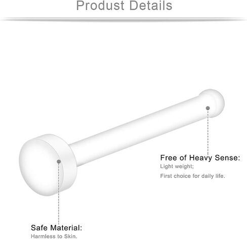 Ruifan 18G Clear Bioflex Nose Bone Ring Stud Retainer Body Jewelry Piercing Top Flat 2mm 2.5mm 3mm 20-60PCS in Kuwait
