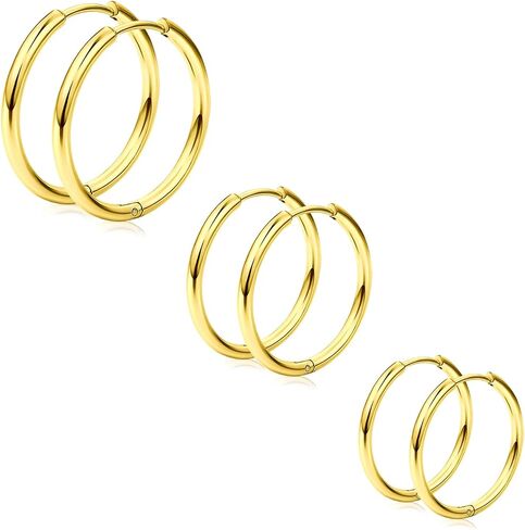D.Bella 20G 18G Nose Rings Hoops Surgical Steel Simple Half Hoop Nose Ring 6mm-12mm Nose Hoops Tragus Cartilage Helix Rook Daith Conch Snug Earring Nose Septum Eyebrow Lip Ear Body Piercing in Saudi Arabia