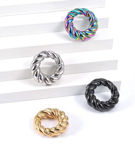 PUNKYOUTH Ear Hanger Weights For Stretched Ear Gauges 0g 00g Stainless Steel Ear Heavy Dangle For Women Plugs Tunnels Piercing Kit in Saudi Arabia