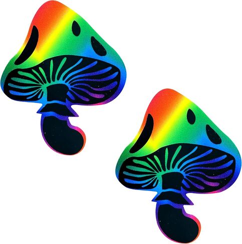 فطائر Neva Nude Toadstool Nipztix للمهرجانات والهذيان والمزيد، درجة طبية، مقاومة للماء والعرق، صنع في الولايات المتحدة الأمريكية in Kuwait