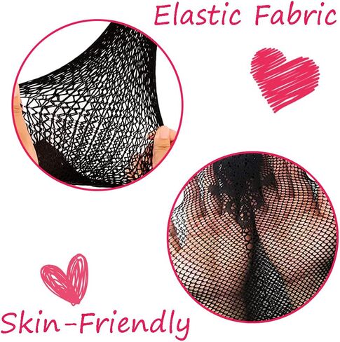 Women's Fishnet Lingerie Lace Fishnet Bodysuits Stockings Mesh Babydoll for Women（6 Pack） in Kuwait