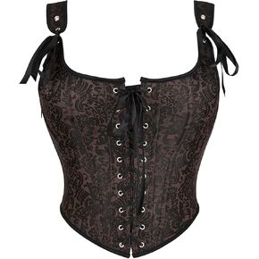Alivila.Y Fashion Womens Sexy Vintage 1920s Renaissance Lace Trim Corset Bustier
