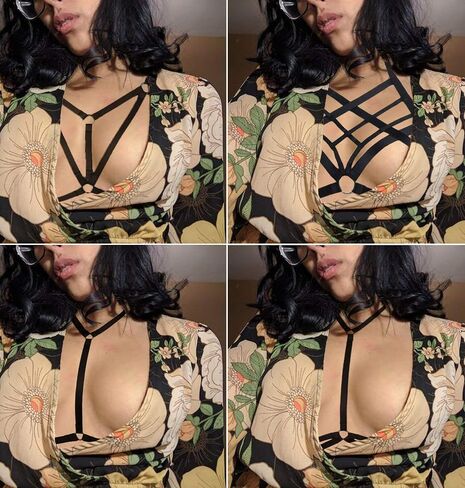 FIBO STEEL 4 Pcs Womens Strappy Cage Bra Sexy Bra Harness for Women in Saudi Arabia