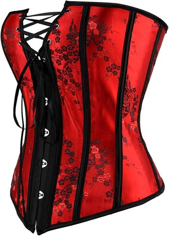 Jutrisujo Women Underbust Basques and Corsets Boned Brocade Waist Cincher Vest Plus Size Top in Kuwait