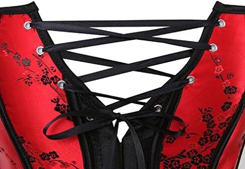 Jutrisujo Women Underbust Basques and Corsets Boned Brocade Waist Cincher Vest Plus Size Top in Kuwait
