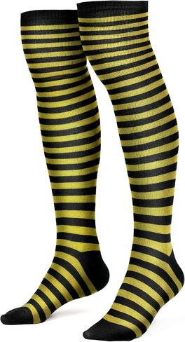 Spooktacular Creations Women Over the Knee Striped Thigh High Costume Accessories Stockings for Women and girls in Saudi Arabia