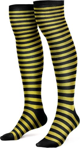 Spooktacular Creations Women Over the Knee Striped Thigh High Costume Accessories Stockings for Women and girls in Saudi Arabia