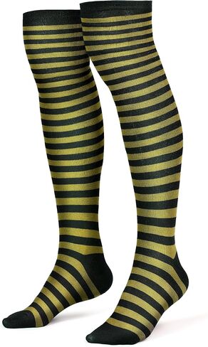 Spooktacular Creations Women Over the Knee Striped Thigh High Costume Accessories Stockings for Women and girls in Saudi Arabia