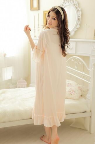 Camellia12 Fantastic Satin Robe Set Lace Chemise Full Slips with Victorian Robe in Saudi Arabia