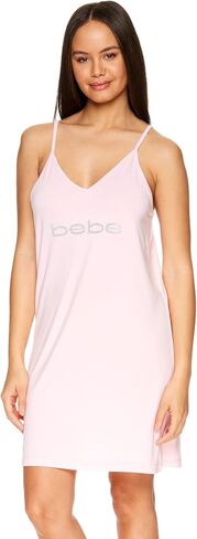 bebe Womens Nightgowns Lace Trim Chemise Lounge & Belted Wrap Pajama Robe Sleepwear Set in Saudi Arabia