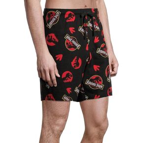Bioworld Jurassic World Men's Allover Logo Print Design Lounge Sleep Pajamas Adult Shorts in Saudi Arabia