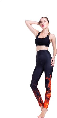 سراويل ضيقة للسيدات من Yiwbeij بخصر عالٍ - سراويل ضيقة قابلة للتمدد للغاية للرياضة النسائية in Kuwait