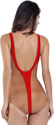 uideazone المرأة مثير عالية قطع قطعة واحدة ملابس السباحة مضحك ثوب السباحة Monokini ملابس السباحة in Kuwait