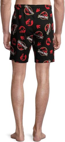 Bioworld Jurassic World Men's Allover Logo Print Design Lounge Sleep Pajamas Adult Shorts in Saudi Arabia