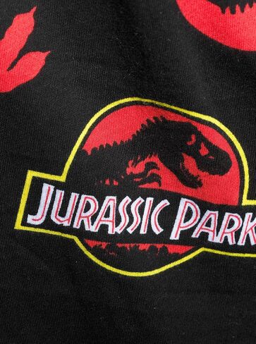 Bioworld Jurassic World Men's Allover Logo Print Design Lounge Sleep Pajamas Adult Shorts in Saudi Arabia