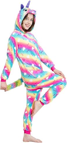 NewFuzzy Adult Onesie Unicorn Pajamas for Women Adult Christmas Halloween Cosplay Costume Sleepwear in Kuwait