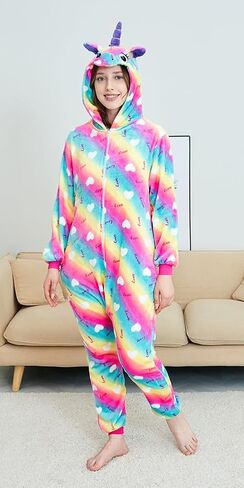NewFuzzy Adult Onesie Unicorn Pajamas for Women Adult Christmas Halloween Cosplay Costume Sleepwear in Kuwait