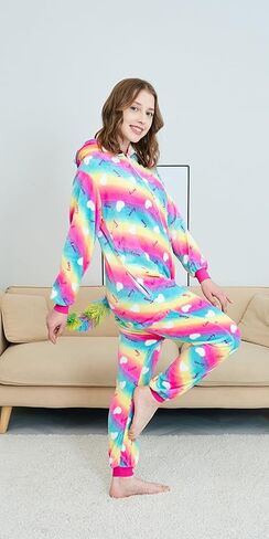 NewFuzzy Adult Onesie Unicorn Pajamas for Women Adult Christmas Halloween Cosplay Costume Sleepwear in Kuwait