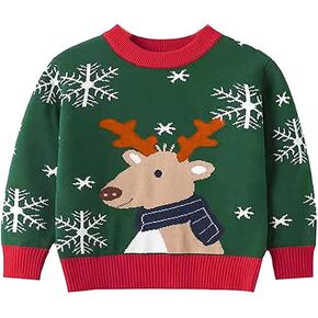 yolsun Toddler Ugly Christmas Sweater Boy Girl Funny Kids Christmas Pullover Sweatshirt Warm Crewneck Winter Clothes
