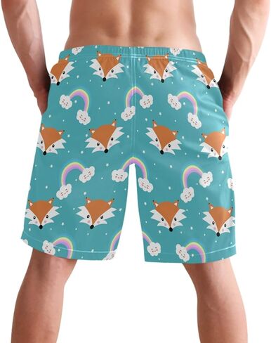 visesunny Fashion Cool Style Men's Beach Shorts Swim Trunks Quick Dry Casual Polyester Swim Shorts with Pockets S-XXL in Kuwait