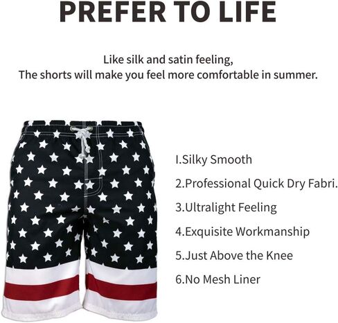 PREFER TO LIFE Men's Board Shorts, Quick Dry Swimwear Beach Holiday Party Bermuda Swim Big Pants … in Kuwait