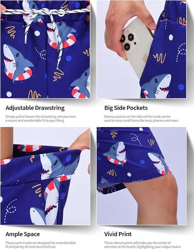 KYKU Swimming Trunks Men Swim Shorts Swimwear Beachwear Board Shorts with Pocket in Kuwait