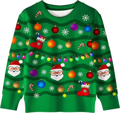 سترة عيد الميلاد القبيحة مضحكة ثلاثية الأبعاد مطبوعة من الصوف برسومات عيد الميلاد للقطط والكلاب مع الملحقات in Kuwait