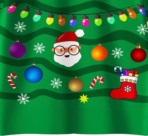 سترة عيد الميلاد القبيحة مضحكة ثلاثية الأبعاد مطبوعة من الصوف برسومات عيد الميلاد للقطط والكلاب مع الملحقات in Kuwait