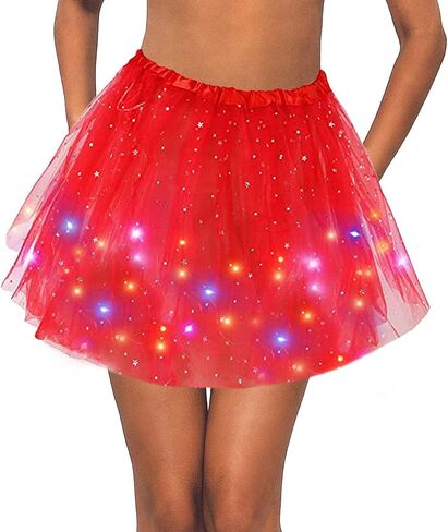 تنورة توتو LED للسيدات من Victray تنورة توتو رقص الباليه وتنورات مضيئة للحفلات التنكرية in Kuwait