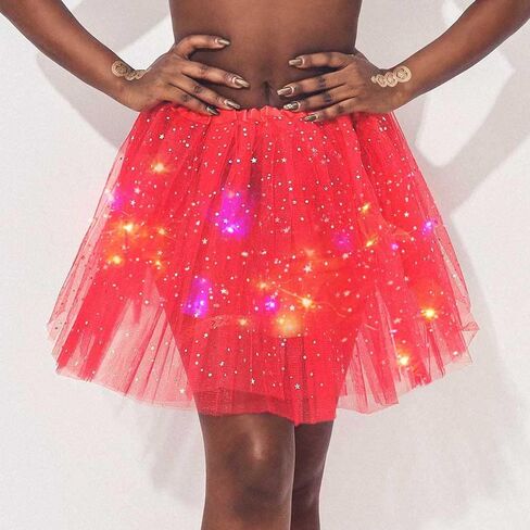 تنورة توتو LED للسيدات من Victray تنورة توتو رقص الباليه وتنورات مضيئة للحفلات التنكرية in Kuwait