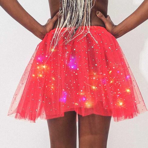 تنورة توتو LED للسيدات من Victray تنورة توتو رقص الباليه وتنورات مضيئة للحفلات التنكرية in Kuwait