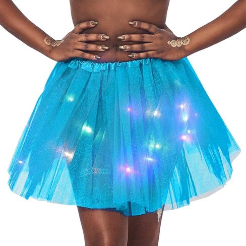 REETAN LED Tutu Skirt Light Up Layered Skirts Christmas Fashion Performance Tutu Costume for Women and Girls in Saudi Arabia
