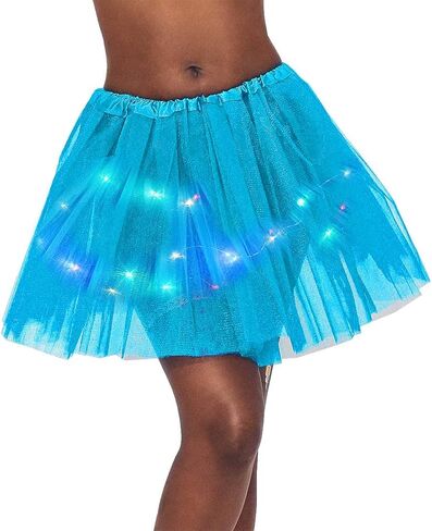 REETAN LED Tutu Skirt Light Up Layered Skirts Christmas Fashion Performance Tutu Costume for Women and Girls in Saudi Arabia