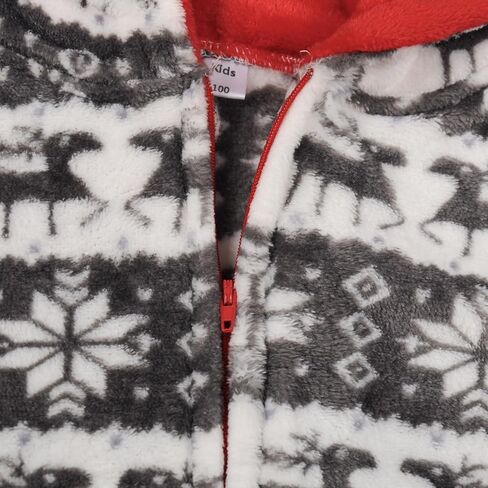 PopReal Christmas Pajamas for Family Onesies Plus Size and Dog, Matching PJs Hoodie Sleeper Snowflake Plush Cozy Warm in Kuwait