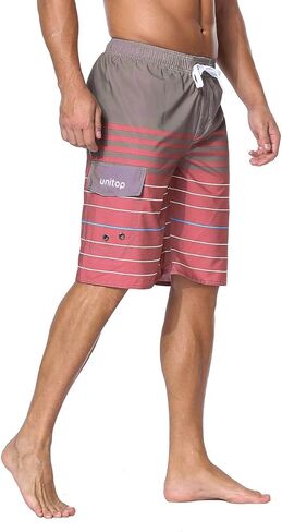 unitop Men's Swim Trunks Classic Lightweight Board Shorts with Lining in Kuwait