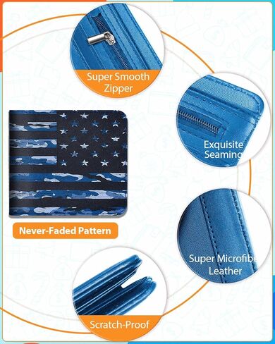 Bistup Boys Wallet Cute Leather Bifold Wallet Video Game for Teen Boys Cool Credit Card Cash Id Holder Rfid Blocking Fun Gamer Bi Fold Small Wallets With Coin Pocket Slim Gray Teens Little Boy Youth in Kuwait