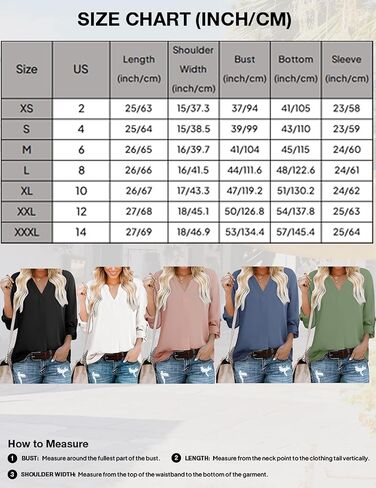 GAMISS المرأة بلايز كم طويل الخامس الرقبة قميص بولو بلوزة عادية بياقة 3/4 الأكمام مع زر in Kuwait