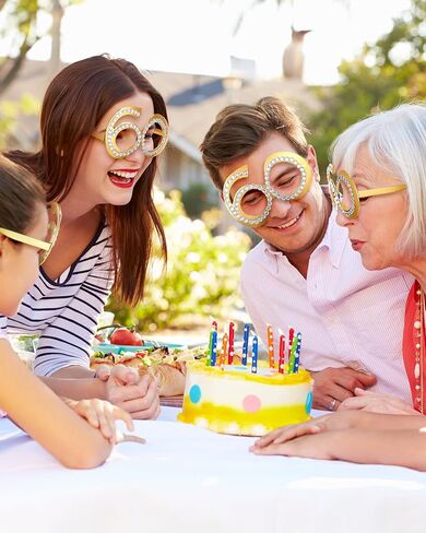 9 Pairs 60th Birthday Glasses Number 60 Crystal Frame Funny Costume Sunglasses Novelty Eyewear Celebration Decoration in Saudi Arabia