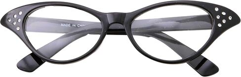 50s Womens Costume Cat Eye Glasses Adult Size with Rhinestone in Saudi Arabia