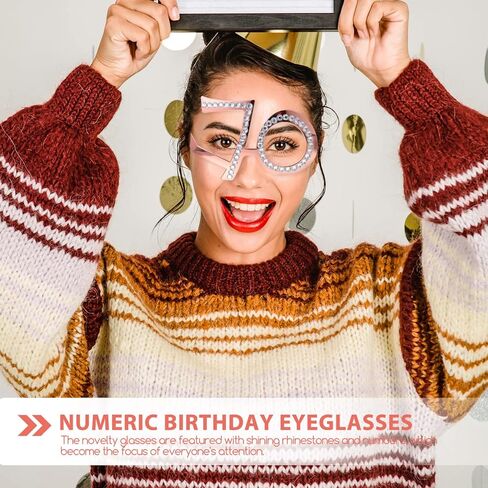 GALPADA Birthday Glasses 90th Birthday Decorations Eyeglasses Novelty Funny Eyewear Funny Costume Sunglasses in Kuwait