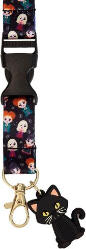 Loungefly Disney Hocus Pocus Sisters All Over Print Lanyard with Binx Charm in Saudi Arabia