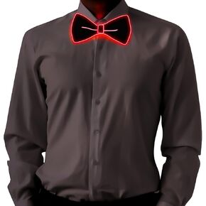 Ainiv Light Up Neckties Bowties Suspenders LED Party Supplies Glow in the Dark Adjustable for Women and Men Parties in Kuwait