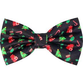 OCIA Holiday Halloween Christmas Pre-Tied Bow Tie Festival Pattern Bowtie for Mens & Boys