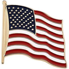 دبوس علم أمريكي الصنع 50 نجوم من هاميلتون للمجوهرات، علم مموج ذو طية طية طية in Kuwait