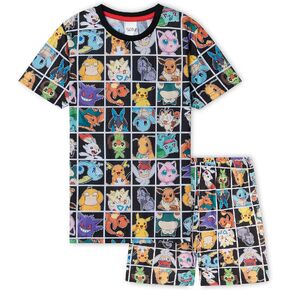 Pokemon Boys Pyjamas for Kids and Teenagers T-Shirt and Shorts Summer PJs Gifts for Boys