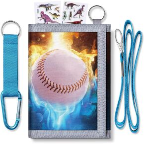TATAANTY Kids Wallet for Boys Girls Ages 3-16, Trifold Kids Wallets with Zippered Coin Pocket for Child
