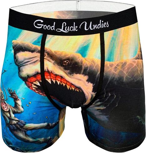 ملابس داخلية قصيرة للرجال من Good Luck Undies على شكل سمكة وحيوانات المحيط in Kuwait