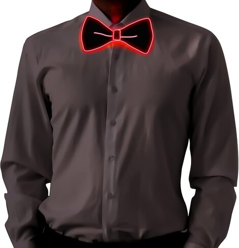 Ainiv Light Up Neckties Bowties Suspenders LED Party Supplies Glow in the Dark Adjustable for Women and Men Parties in Kuwait