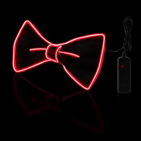 Ainiv Light Up Neckties Bowties Suspenders LED Party Supplies Glow in the Dark Adjustable for Women and Men Parties in Kuwait